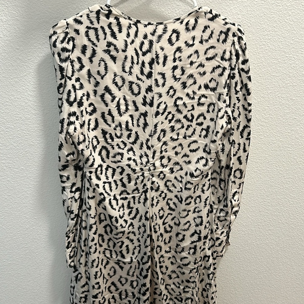 A.L.C. Asymmetrical Leopard Print Dress - Black and White - Picture 11 of 14
